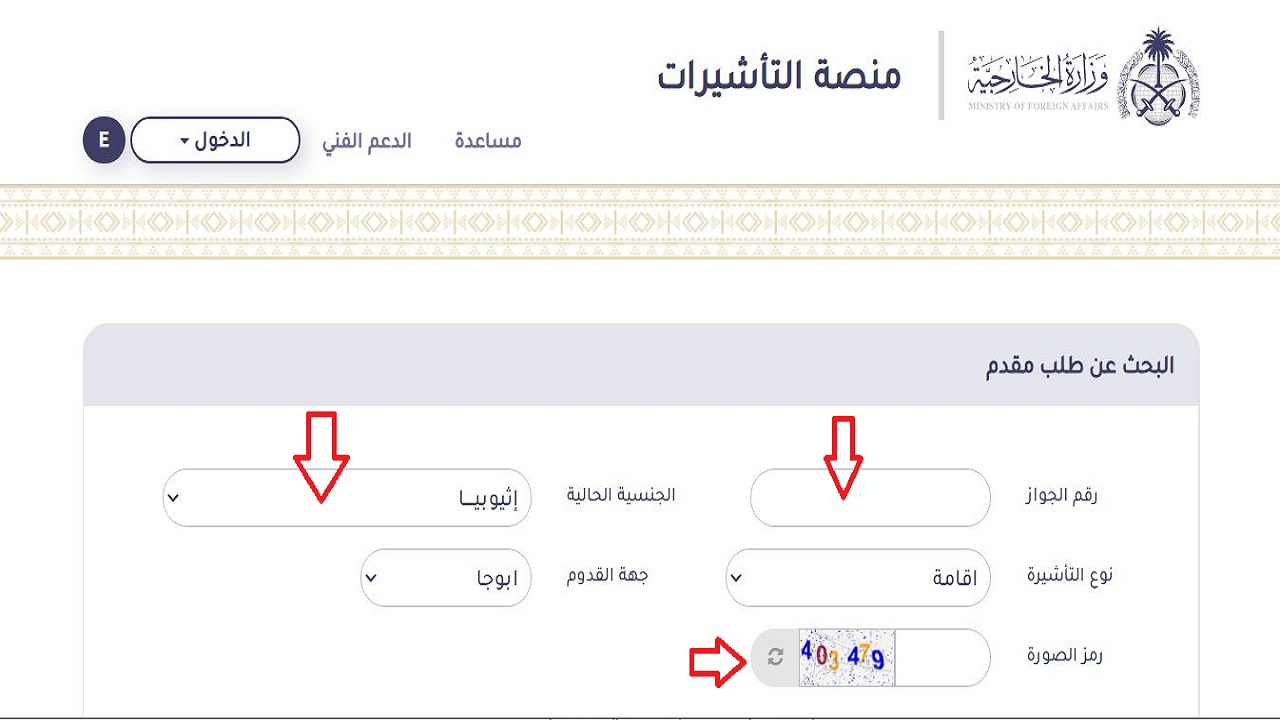 طريقة الاستعلام عن تأشيرة عمل برقم الطلب