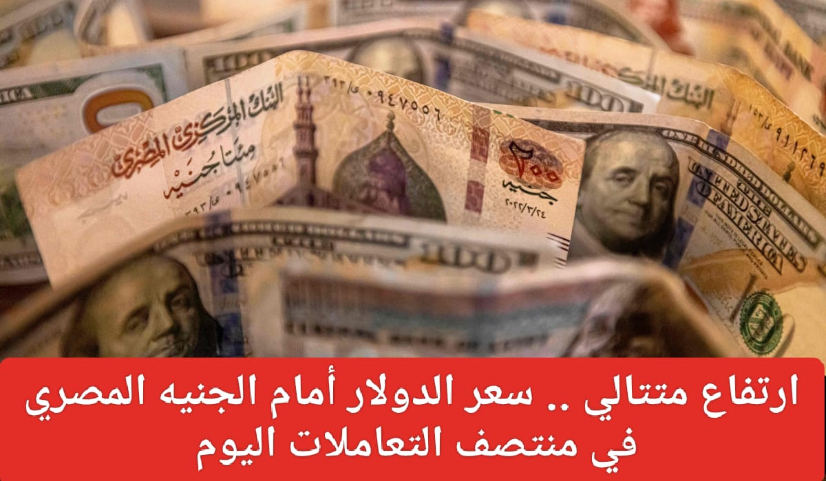 سعر الدولار مقابل الجنيه المصري اليوم